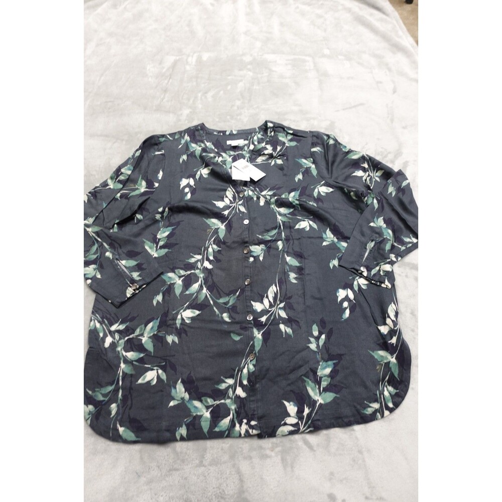 J.Jill Women's Size Medium‎ Petite Multicolor Pure Jill Printed A Line Top NWT